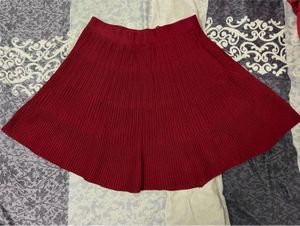 Chic A-Line Mini Skirt - Burgundy