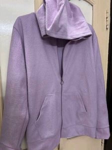 Fleece Lavender Zip-Up Hoodie