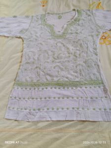 White Chikankari Kurta