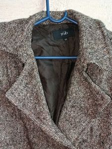 Stylish Women's Tweed Double-Breasted Coat