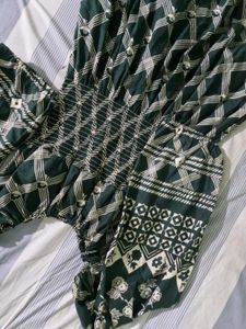Boho Smocked Puff Sleeve Dress