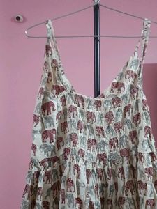 Boho Elephant Block Print Dress