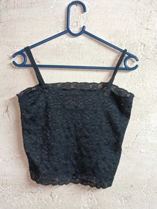 Black Lace Camisole Top Sheer