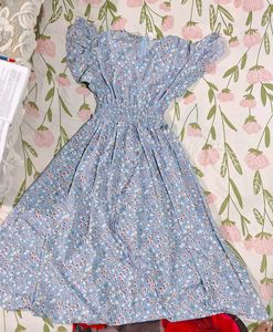 Blue Floral Maxi Dress