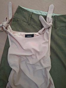 Cider Blush Pink Ruched Top with Tie Straps