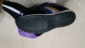 Stylish Black & Purple Sneakers