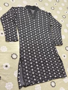 Stylish Geometric Print Knit Kurta