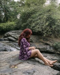 violet Pantaloons floral top