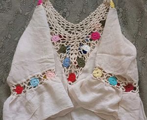 Boho Crochet Tunic Top