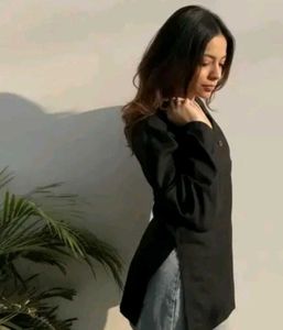 Black Flared Sleeve Kurta(Will get stockout soon)