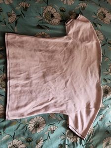 Chic Pink Top with Floral Embroidery