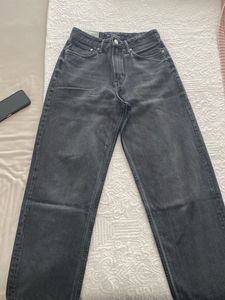 Women's Grey Wash Wide Leg Jeans