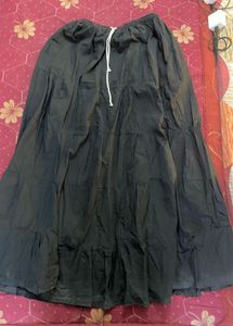Black Tiered Maxi Skirt