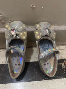 Sparkly Bow Girls Flats