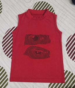 cherry red crop top sleevless