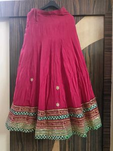 Elegant Pink Ethnic Skirt