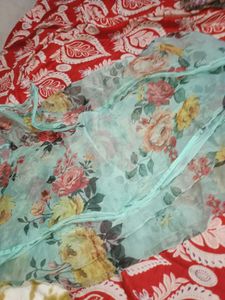Embroidered Teal Kurta Set