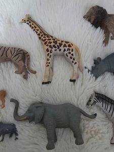 12 pcs of Safari Animal Toy Figurines