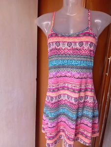 Boho Print Fit &amp; Flare Dress
