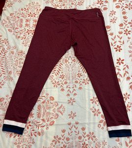 HRX Maroon Activewear Leggings