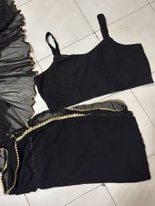 Embellished Black Kurta and sharara