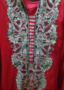 Red Embroidered Dress