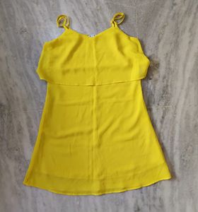 Yellow Mini Slip Dress
