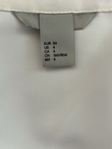 H&amp;M White Long Sleeve Shirt