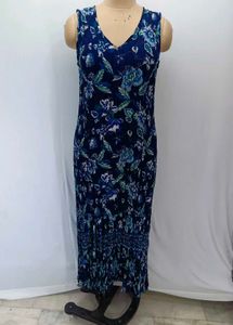Blue Floral Maxi Dress