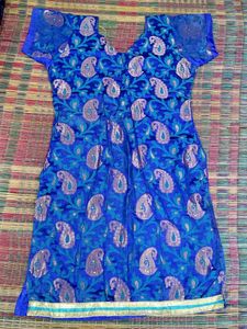 Royal Blue Brocade Saree