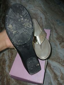 2 pairs Rose  and light gold Flat Sandal