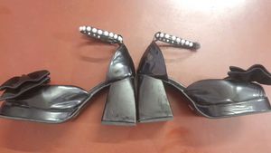 Black Bow Mary Jane Platform Heels