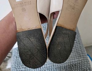 Beige Pointed Flats
