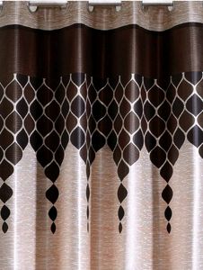 Brown 2 Piece Window 5ft Curtains