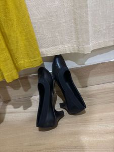 Classic Black Low Heel Pumps