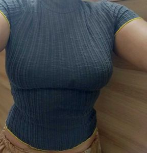 🌙Ribbed Knit High Neck indie Top 🌑