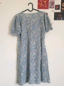 midi paisley print linen dress