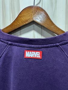 Marvel Crewneck Purple Long Sleeves Sweatshirt