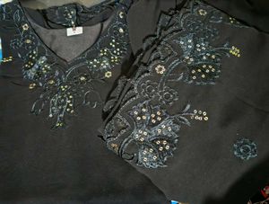 Elegant Black Kurta Set with dupatta