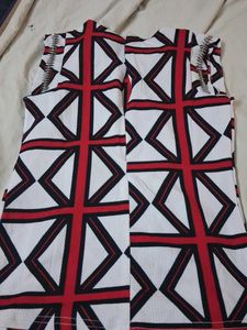 Chic Geometric Print Sleeveless Top