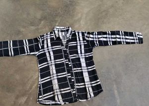 Checked Black & White Shirt