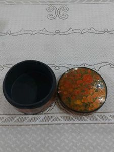 Handmade Paper Mache Floral Decorative Box