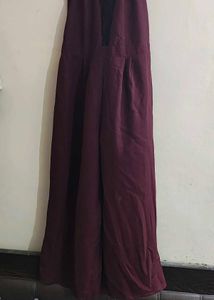 Elegant Burgundy Lace Panel Dress