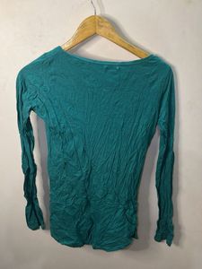 Teal Long Sleeve Henley Top