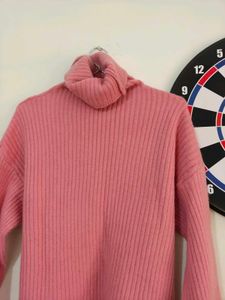 Pink Turtleneck Sweater