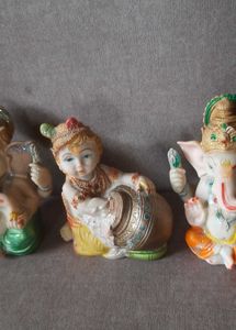 2 Lord Ganesha and one Balkrishna Idols
