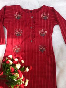 Maroon Kurta