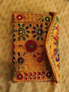 Boho Embroidered Clutch Bag