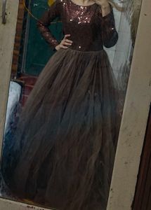 Elegant Sequin &amp; Tulle Gown
