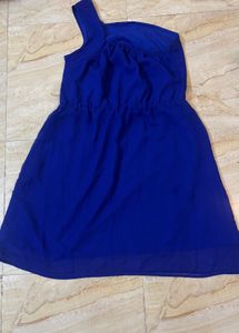 Blue One Shoulder Dress